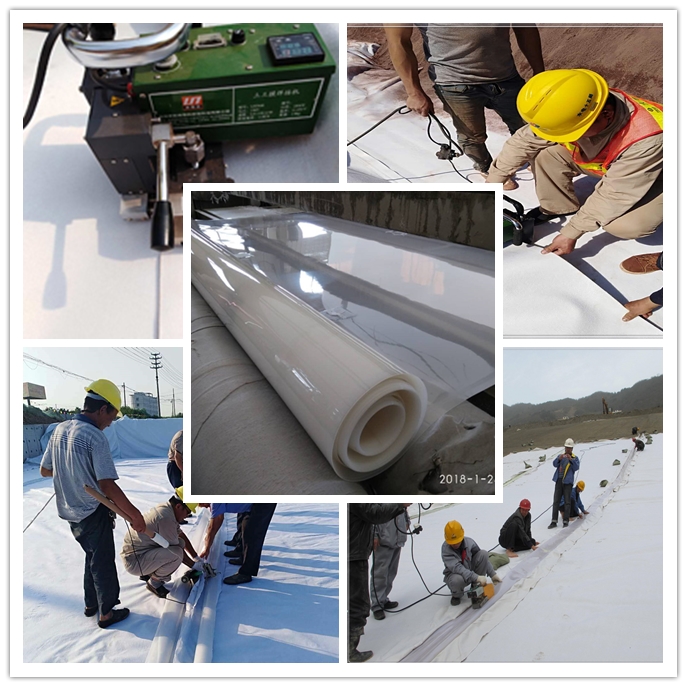  光面土工膜、糙面土工膜都由吹塑法完成