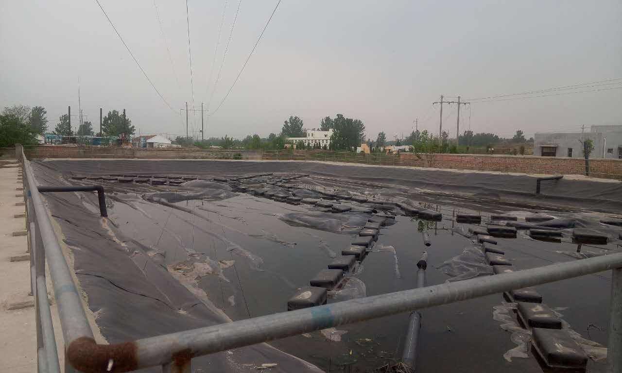 “黑膜沼液池”是由壩體、管道和HDPE膜組成的一種壩型結(jié)構(gòu)。其特點(diǎn)是:池內(nèi)儲水量大，污水停留時(shí)間長，既可節(jié)約肥料成本，又有利于保護(hù)土地資源。